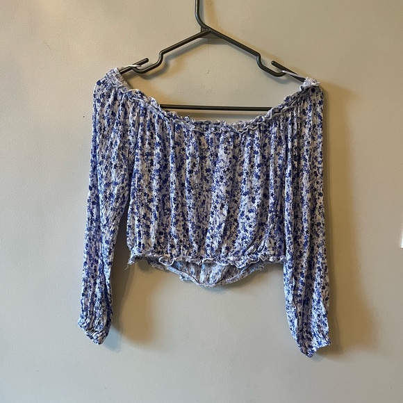 Dynamite Off-Shoulder Long Sleeve Floral Shirt - Picture 5 of 5